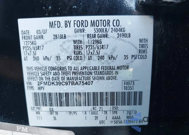 2FMDK39C97BA75407: 43390477