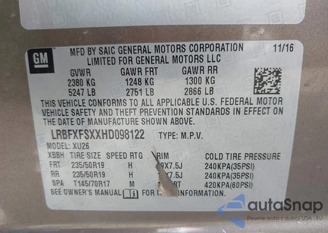 LRBFXFSXXHD098122: 43390480