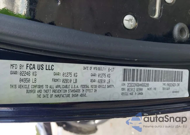 2C3CDZAG6HH666289: 43390493