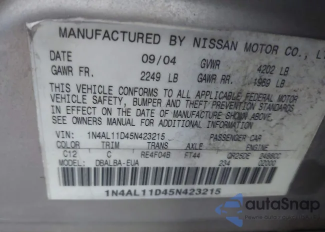 1N4AL11D45N423214: 43390585