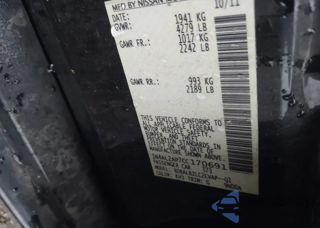 1N4AL2AP7CC170691: 43391639