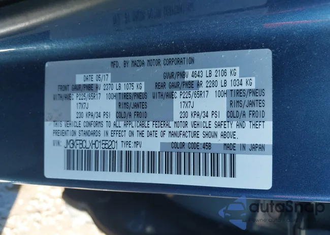 JM3KFBCLXH0155201: 43391694