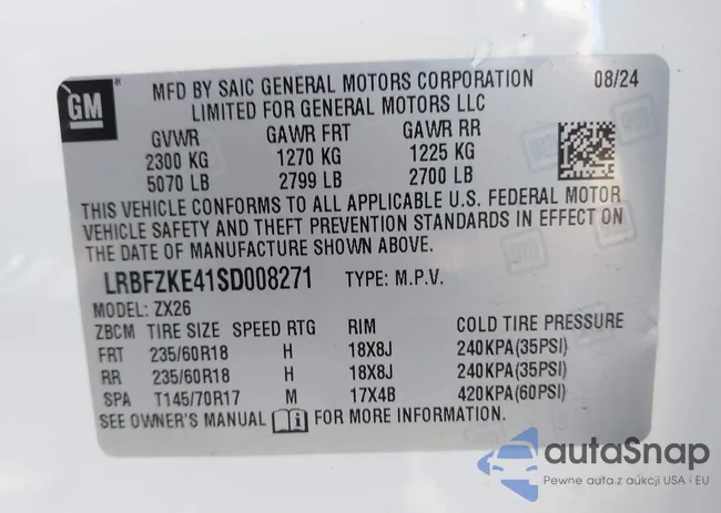 LRBFZKE41SD008271: 43391734