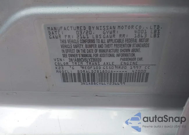 3N1AB8CV6LY236699: 43391890