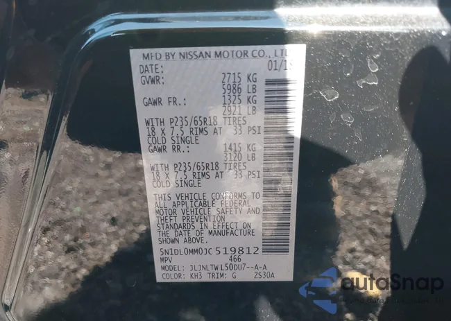 5N1DL0MM0JC519812: 43391949