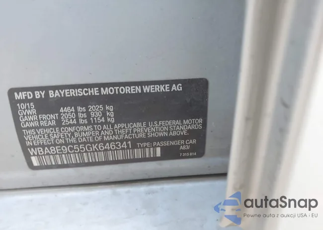 WBA8E9C55GK646341: 43392049