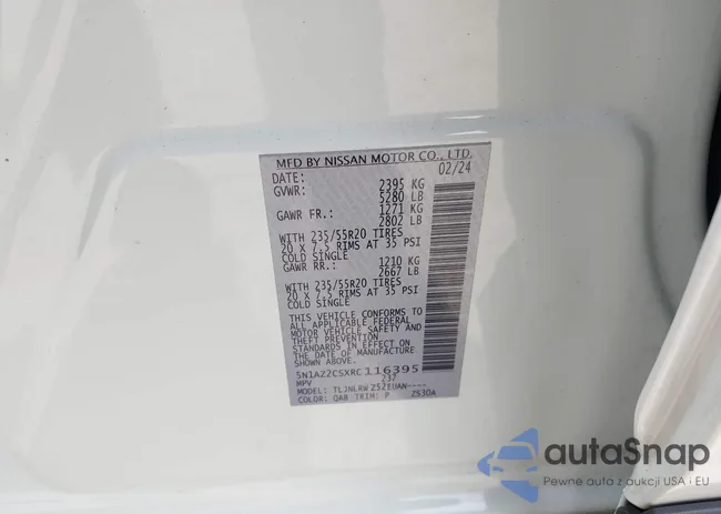 5N1AZ2CSXRC116395: 43392059