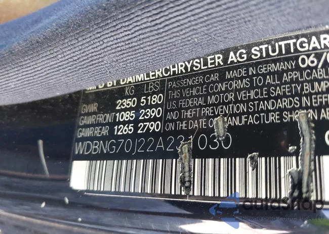 WDBNG70J22A231030: 43391337