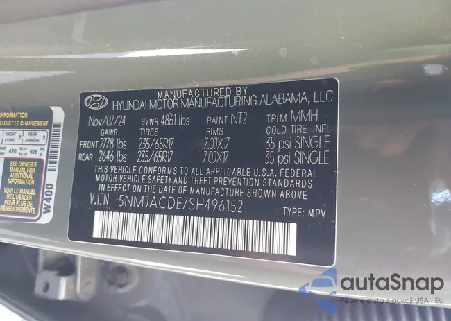 5NMJACDE7SH496152: 43391572