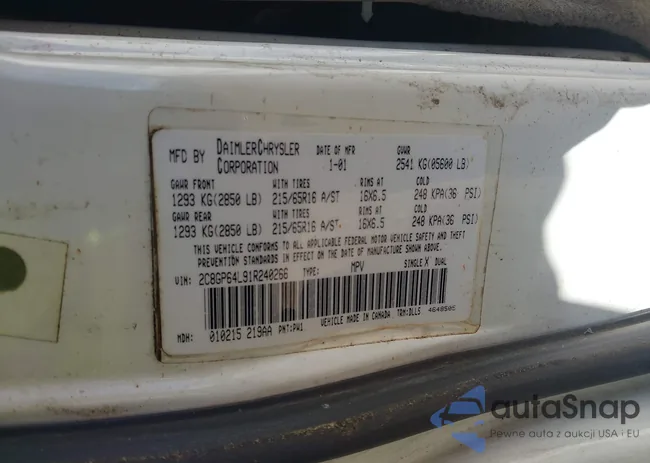 2C8GP64L91R240266: 43391630