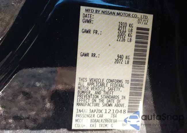 1N4AL3AP2DC121048: 43392760