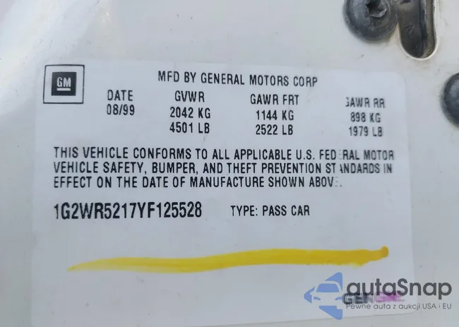 1G2WR5217YF125528: 43392804