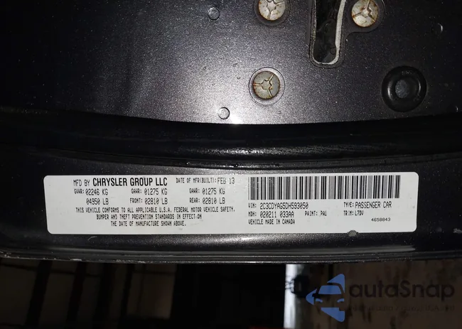 2C3CDYAG5DH593050: 43392807