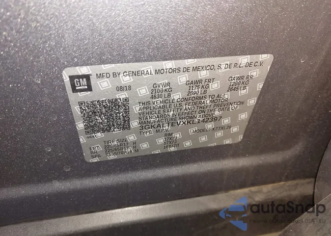 3GKALTEVXKL142397: 43392824