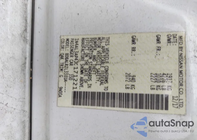 1N4AL3AP4JC171221: 43392922