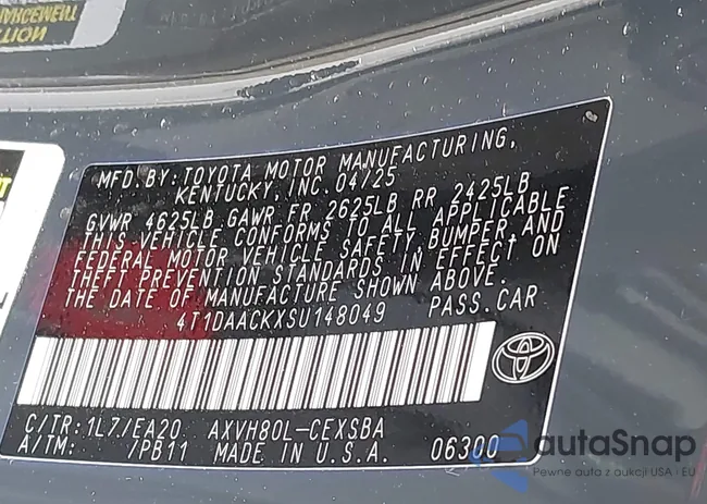 4T1DAACKXSU148049: 43392933