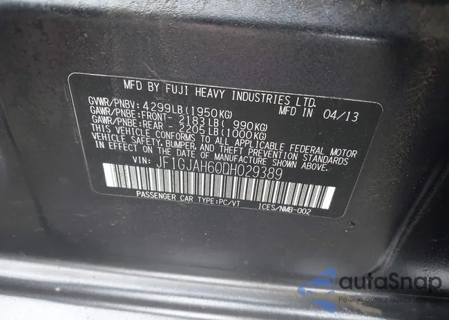 JF1GJAH60DH029389: 43392946