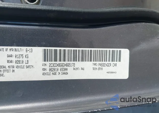 2C3CDXBG6DH665172: 43393049