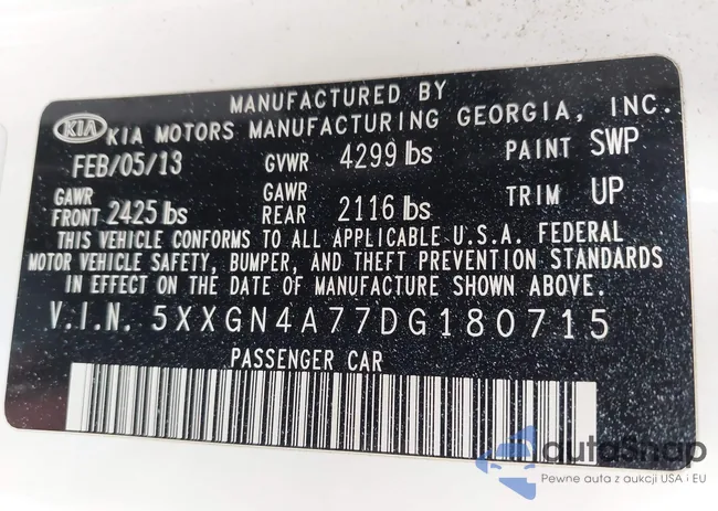 5XXGN4A77DG180715: 43393086