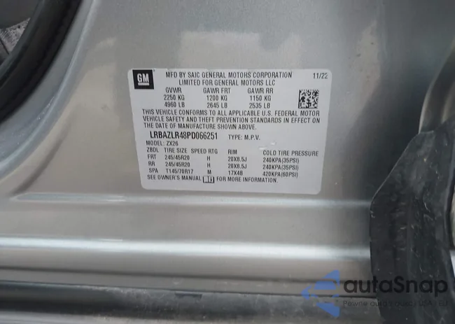 LRBAZLR48PD066251: 43393111