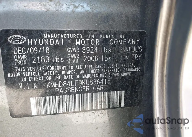 KMHD84LF9KU836415: 43393146