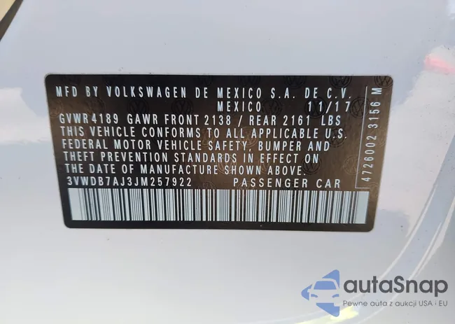 3VWDB7AJ3JM257922: 43393153