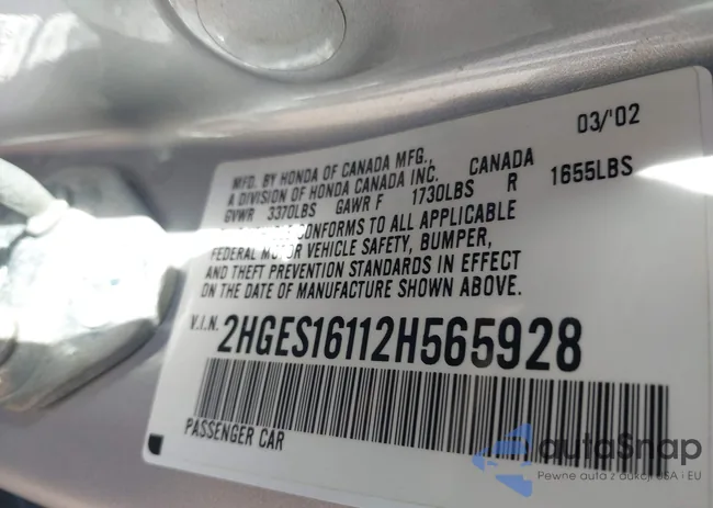 2HGES16112H565928: 43392383