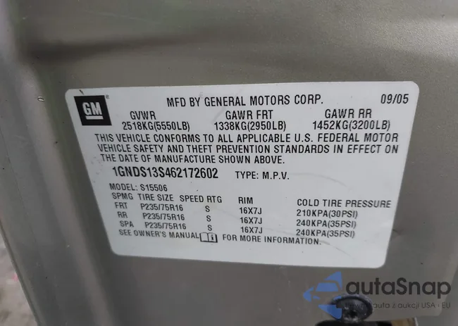 1GNDS13S462172602: 43392410