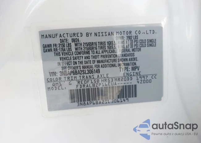 3N8AP6BA2SL306149: 43392432