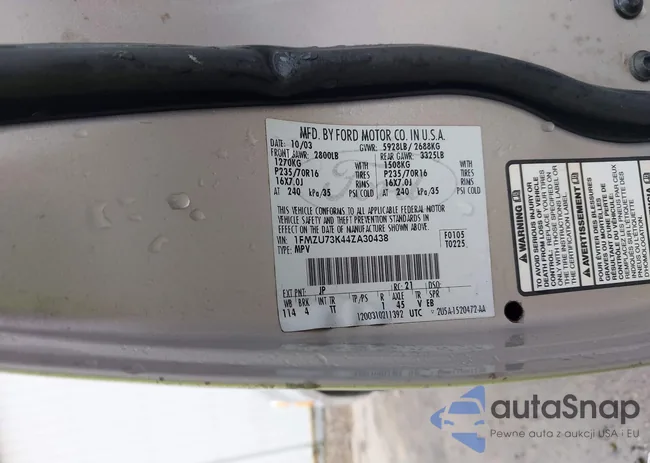 1FMZU73K44ZA30438: 43392566