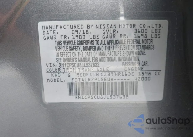 3N1CP5CU8JL537632: 43392588