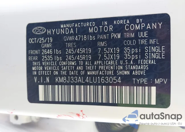 KM8J33AL4LU163054: 43393686