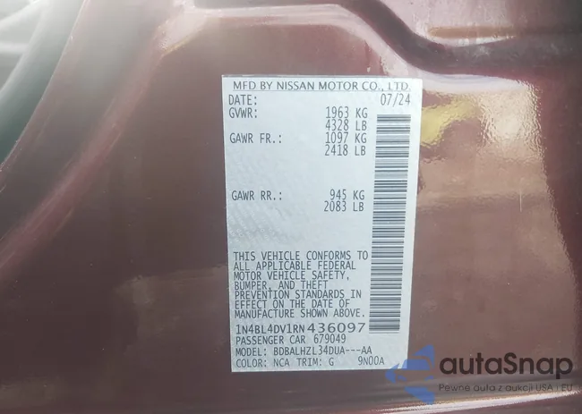 1N4BL4DV1RN436097: 43393726