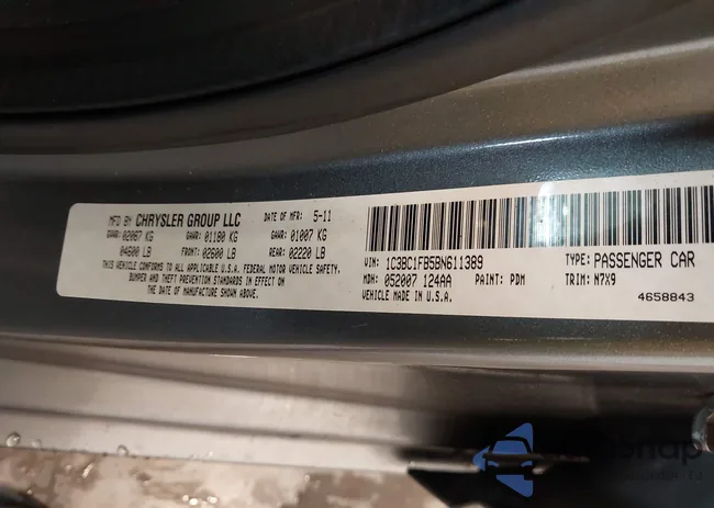 1C3BC1FB5BN611389: 43393736