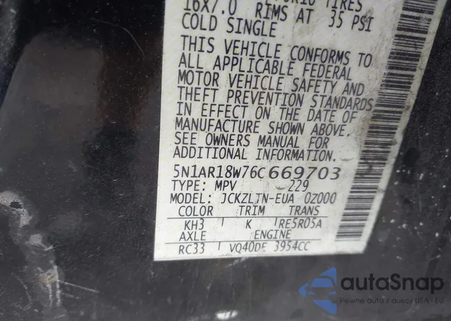 5N1AR18W76C669703: 43393897