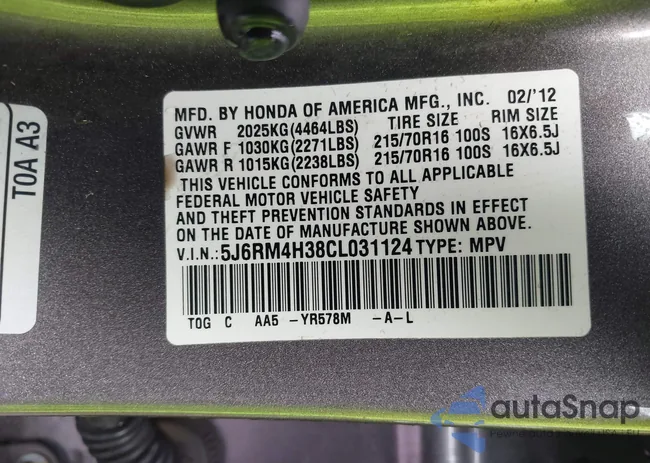 5J6RM4H38CL031124: 43393902