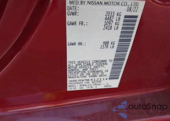 1N4BL4EW7NN412114: 43394107