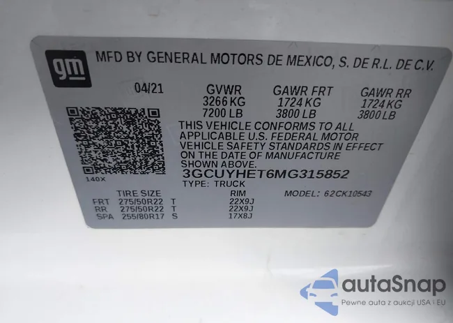 3GCUYHET6MG315852: 43394114