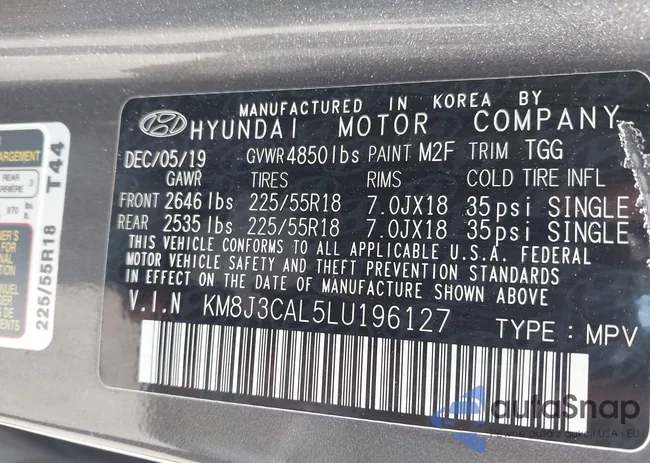 KM8J3CAL5LU196127: 43394221