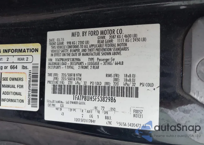 1FATP8UH5F5382986: 43393237