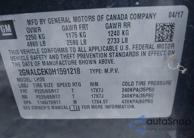 2GNALCEK0H1591218: 43393472