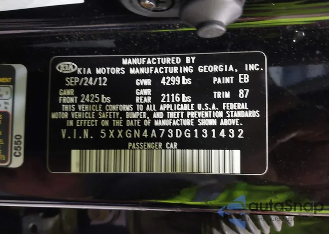 5XXGN4A73DG131432: 43393517