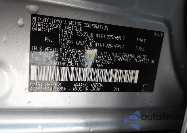 JTMG1RFV0KJ011936: 43393628