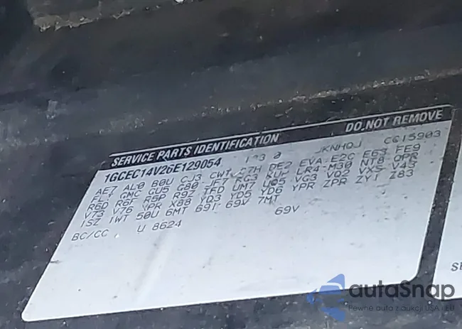 1GCEC14V26E129054: 43394646