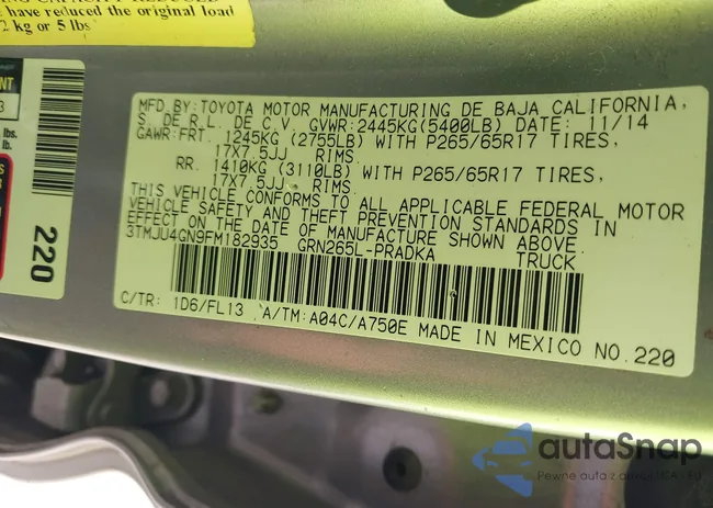 3TMJU4GN9FM182935: 43394755