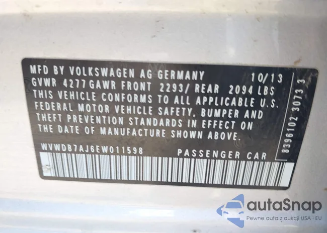 WVWDB7AJ6EW011598: 43394822