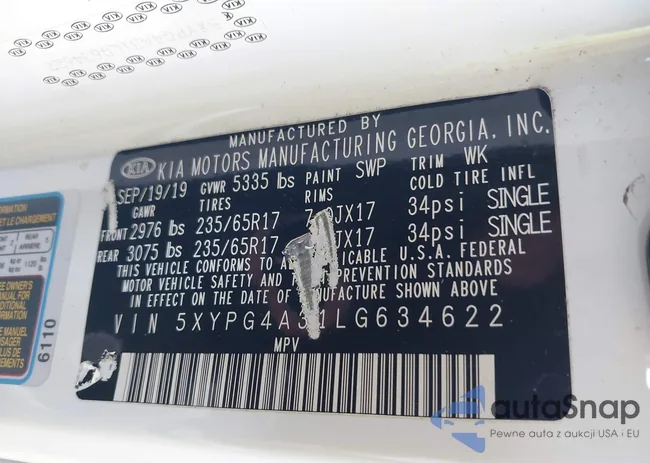 5XYPG4A31LG634622: 43394907