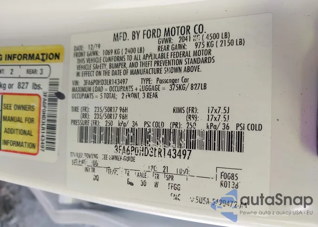 3FA6P0HD3LR143497: 43395016