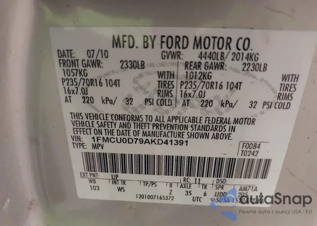 1FMCU0D79AKD41391: 43395148