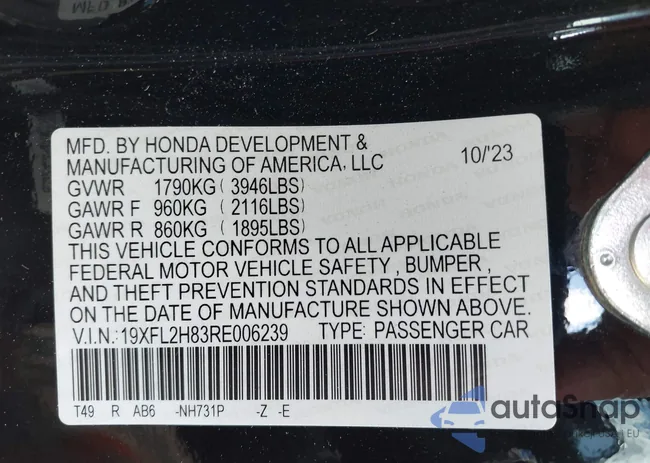19XFL2H83RE006239: 43395151